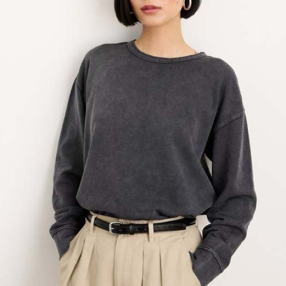 ALEX MILL Frankie Sweatshirt Vintage Wash Black